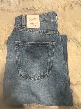 Zara Wide Leg Jeans - Classic Blue